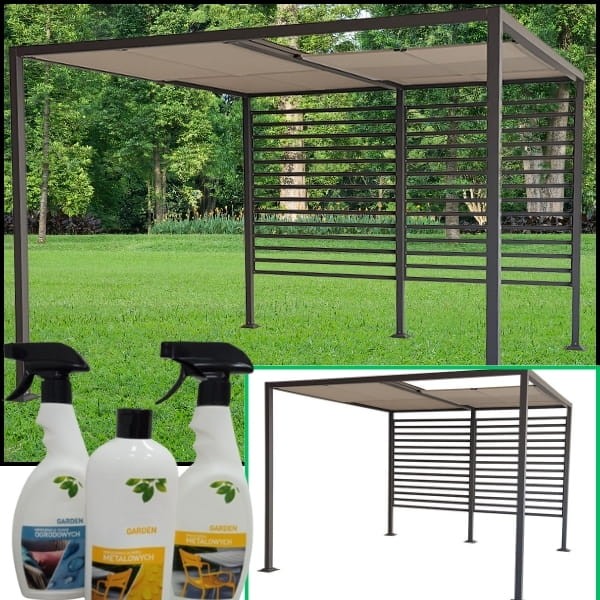 Pawilon ogrodowy 2,92x3,92m , aluminiowa pergola z rozkładanym dachem PRATTO.jpg