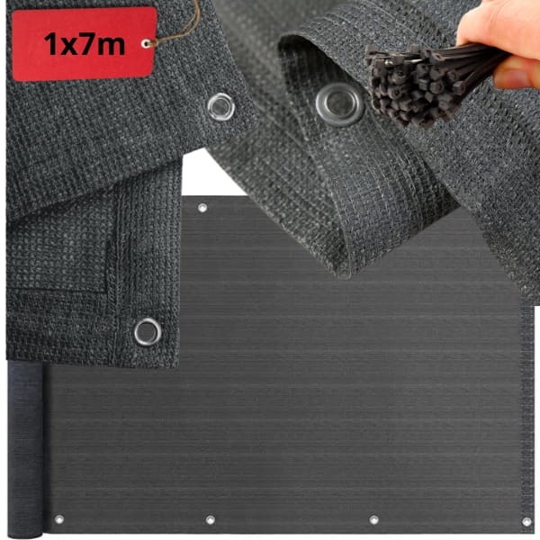 Grafitowa osłona balkonowa 7m x 1m zasłona na taras  97% zaciemniania  0.jpg