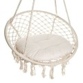 Fotel wiszący huśtawka ogrodowa bocianie gniazdo pleciona z poduszką boho9.jpg