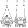 Fotel wiszący huśtawka ogrodowa bocianie gniazdo pleciona z poduszką boho909.jpg