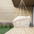 Kremowa  huśtawka ogrodowa bocianie gniazdo fotel wiszący ogrodowy +2x poduszka8.jpg