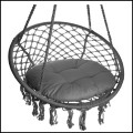 Grafitowy  fotel wiszący huśtawka ogrodowa bocianie gniazdo pleciona poduszka0.jpg