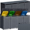 4x metalowa  osłona kosza na śmieci 240 L zabudowa śmietnika, schowek na kubeł , antracytowa1.jpg