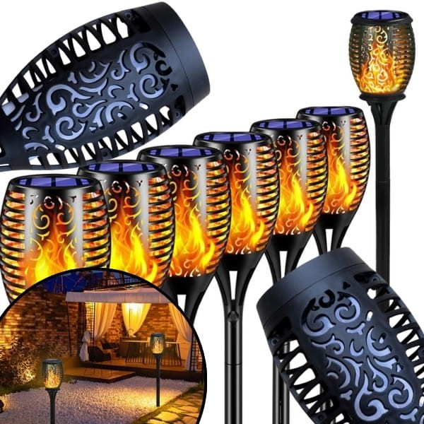 6 x lampa solarna led pochodnia ogrodowa wbijana płomień ogień ogrodowe06.jpg
