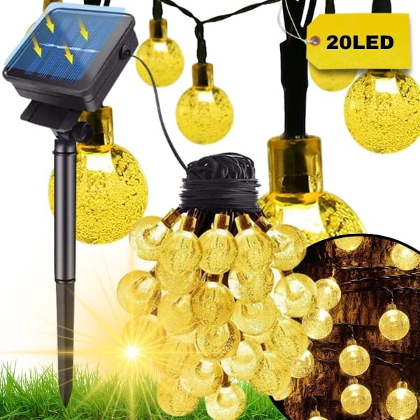 Kulki girlanda świetlna 20LED 5m solarna ogrodowa lampki ogrodowe do ogrodu08.jpg