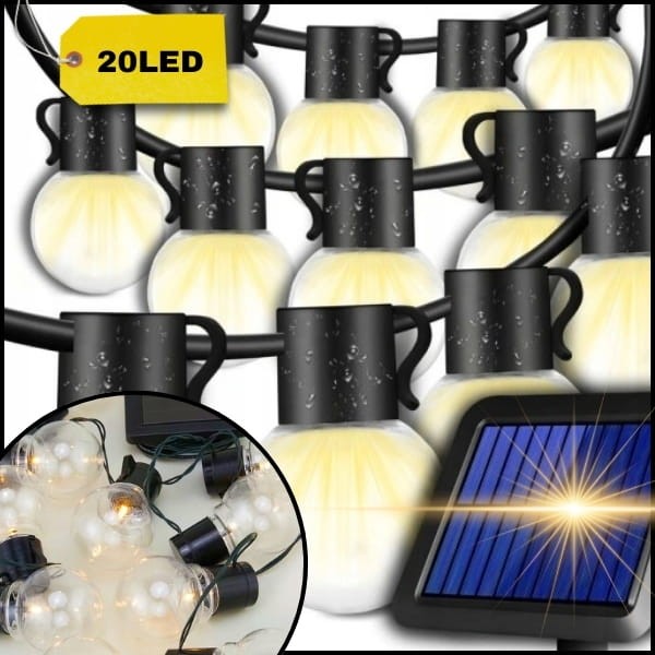 Girlanda solarna  XL 20 żarówek ogrodowa świetlna  na balkon łańcuch kulki200.jpg