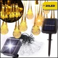 Girlanda solarna 20LED krople ogrodowa świetlna  łezki na balkon łańcuch09.jpg