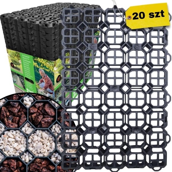 Geokrata opakowanie 20 szt.  kratka trawnikowa parkingowa 57x38 cm. StellaGreen.jpg