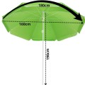 Zielony parasol na plażę 180cm plażowy ogrodowy łamany składany biwakowy (1)07.jpg
