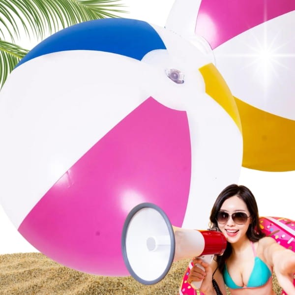 Dmuchana piłka plażowa duża kolorowa do wody na basen plażę paski 40cm7.jpg