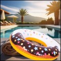 Koło dmuchane duże materac do wody do pływania basenu donut kółko 115cm xxl7.jpg