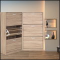 Dębowa szafka na buty 113x60x24cm regał 3 komory komoda do przedpokoju 2.png