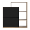 Czarn- dębowa szafka na buty 90x86x24cm regał 2 komory komoda na buty7.png