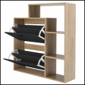 Czarn- dębowa szafka na buty 90x86x24cm regał 2 komory komoda na buty8.png