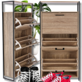 Czarna loftowa szafka na buty 132x64x24cm regał 3 komory komoda+półka 6.png