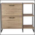 Dębowa loftowa szafka na buty 85x95x24cm regał 2 komory komoda+boczny regał 2.png
