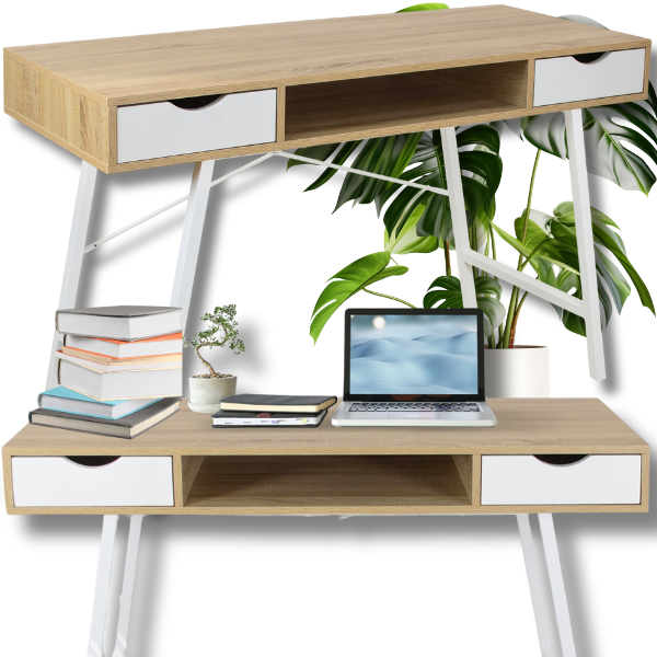 Biurko skandynawskie 120x48cm do gabinetu biura szuflady duże komputerowe9.png
