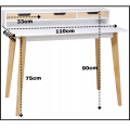 Biurko skandynawskie 110x60cm do gabinetu biura szuflady kasetki komputerow2.png