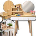 Drewniana ooaletka 40x80cm dla dziewczynki z lustrem kosmetyczka, skandynawska z szufladami 1.png