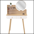 Toaletka bukowa 40x80cm dla dziewczynki z lustrem kosmetyczka biała szuflada8.png