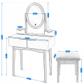 Biała toaletka  80x40cm podświetlane lustro kosmetyczka skandynawska+krzesło5.png