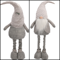 Szary skrzat regulowany 90cm świąteczny dekoracja świąteczna  maskotka 1.png