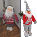 Wysoki  Św. Mikołaj 60 cm skrzat stojący świąteczny figurka dekoracja pompon.png