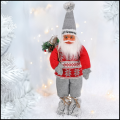 Wysoki  Św. Mikołaj 60 cm skrzat stojący świąteczny figurka dekoracja pompon5.png