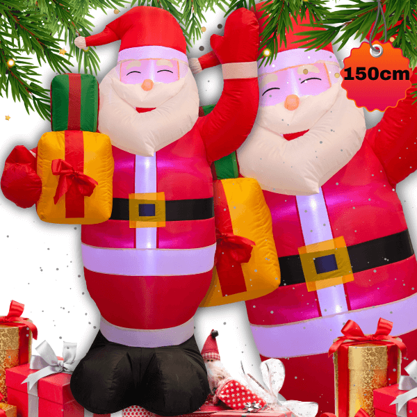 Nadmuchiwany Mikołaj 150 cm świecący LED dmuchaniec wodoodporny2.png