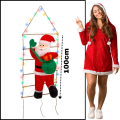 Mikołaj na drabinie 150 cm świecący LED pompowany dekoracja świateczna  nadmuchiwany 3.png