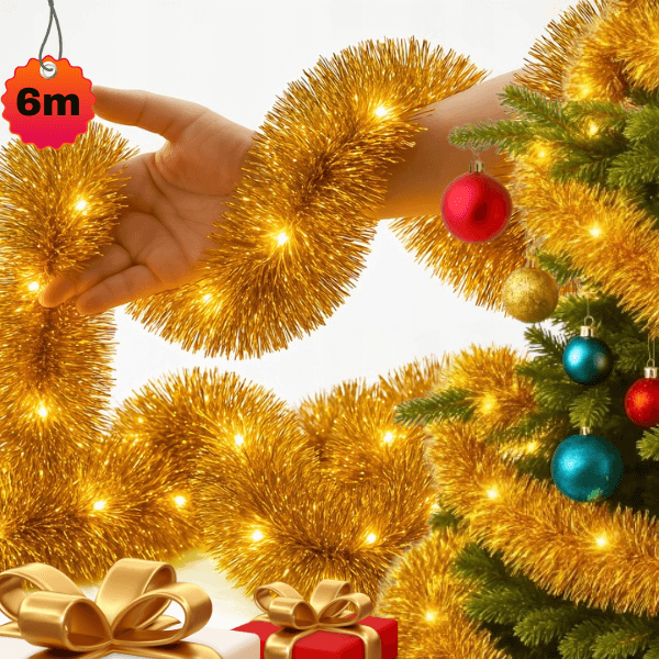 Złoty łańcuch LED 6m choinkowy na baterie świąteczny na choinkę  (2).png
