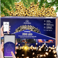 Białe ciepłe lampki choinkowe 200LED światła wewnętrzne sterowane telefonem (4).png