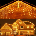 Światełka zewnętrzne 100LED kurtyna świetlna lampki na zewnątrz biały ciepły9.png