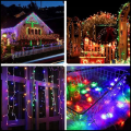 Kolorowe światełka zewnętrzne 100LED kurtyna świetlna lampki na zewnątrz.png