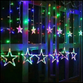 Girlanda 120LED kurtyna kurtyna świetlna gwiazdki ozdobna na okno gwiazdki  (6).png