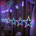 Girlanda 120LED kurtyna kurtyna świetlna gwiazdki ozdobna na okno gwiazdki  (8).png