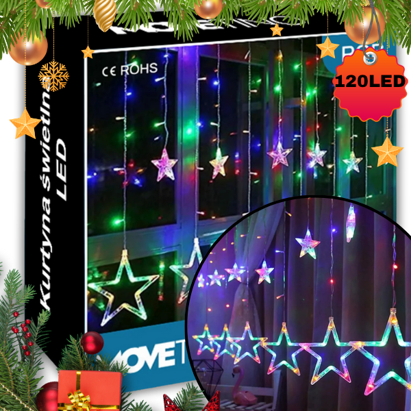 Girlanda 120LED kurtyna kurtyna świetlna gwiazdki ozdobna na okno gwiazdki  (2).png1.png