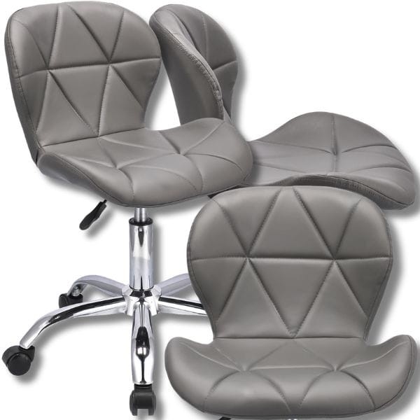 Szare krzesło  na kółkach obrotowe chromowana podstawa ekoskóra profilowane ENDO   (1).jpg