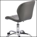 Szare krzesło  na kółkach obrotowe chromowana podstawa ekoskóra profilowane ENDO   (7).jpg