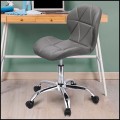 Szare krzesło  na kółkach obrotowe chromowana podstawa ekoskóra profilowane ENDO   (8).jpg