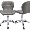 Szare krzesło  na kółkach obrotowe chromowana podstawa ekoskóra profilowane ENDO   (11).jpg