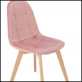 Różowe welurowe krzesło skandynawskie tapicerowane pikowane do salonu COLIN  (1).jpg