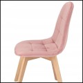 Różowe welurowe krzesło skandynawskie tapicerowane pikowane do salonu COLIN  (2).jpg