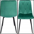 Zielone krzesło tapicerowane pikowane welurowe metalowe nogi PIADO 130kg  (1).jpg