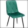 Zielone krzesło tapicerowane pikowane welurowe metalowe nogi PIADO 130kg  (3).jpg