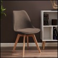 Brązowe krzesło tapicerowane tkaniną  z poduszką drewniane  nogi do 130kg. ALTA  (4).jpg