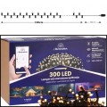 Białe ciepłe lampki choinkowe 300LED światła wewnętrzne sterowane telefonem  (1).jpg