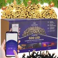 Białe ciepłe lampki choinkowe 500LED światła wewnętrzne sterowane telefonem (5).jpg
