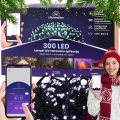 Białe zimne  lampki choinkowe 300LED światła na aplikacje sterowane telefonem .png