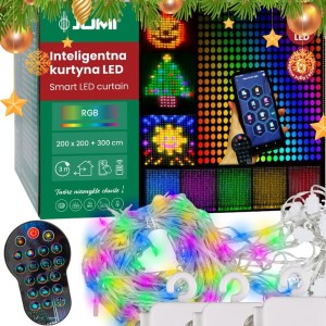 Inteligentna kurtyna 400LED SMART  girlanda świetlna sterowana pilotem